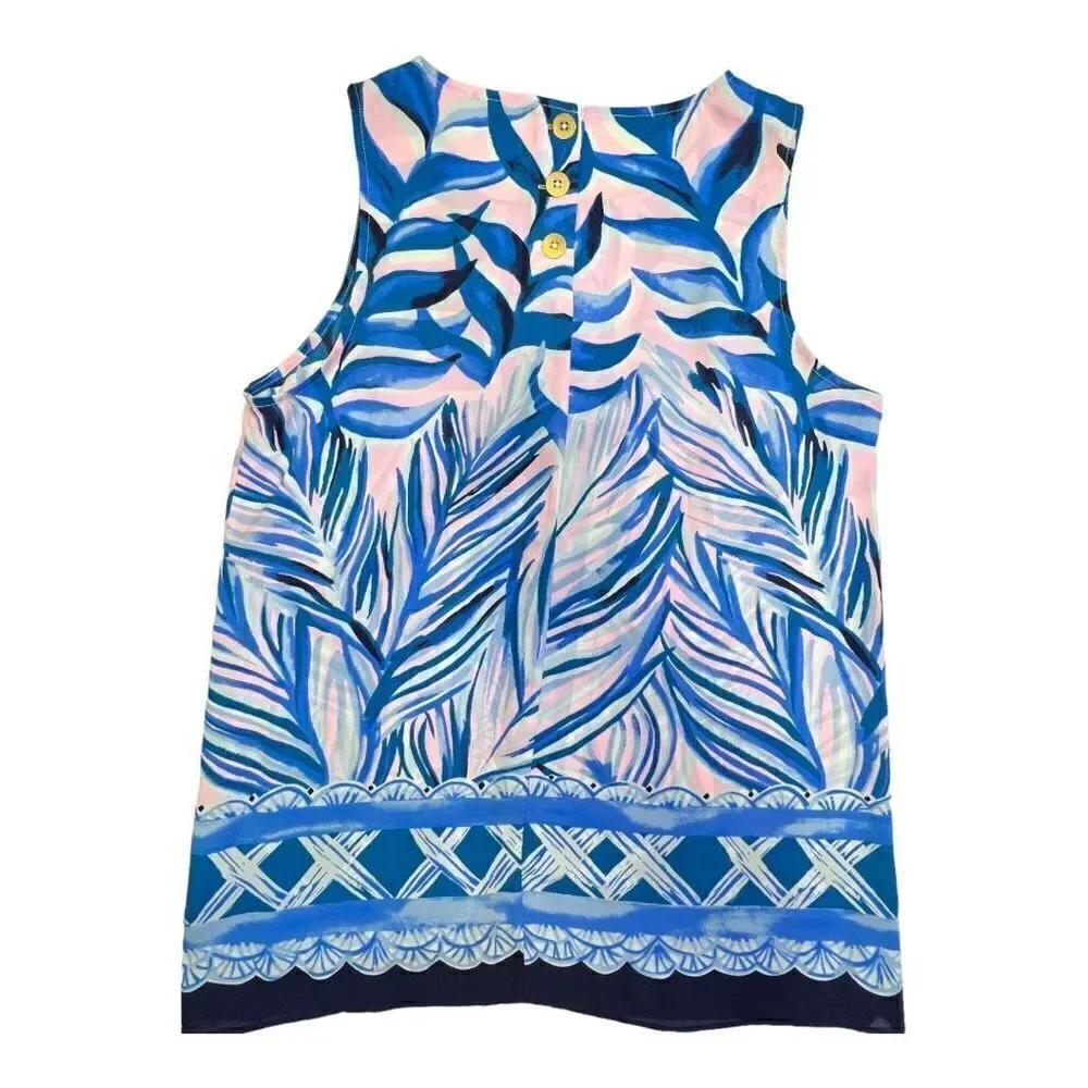 Lilly Pulitzer Tops Lilly Pulitzer Iona Top Pink Tropics Heat Wave Women’s M - Picture 6 of 12